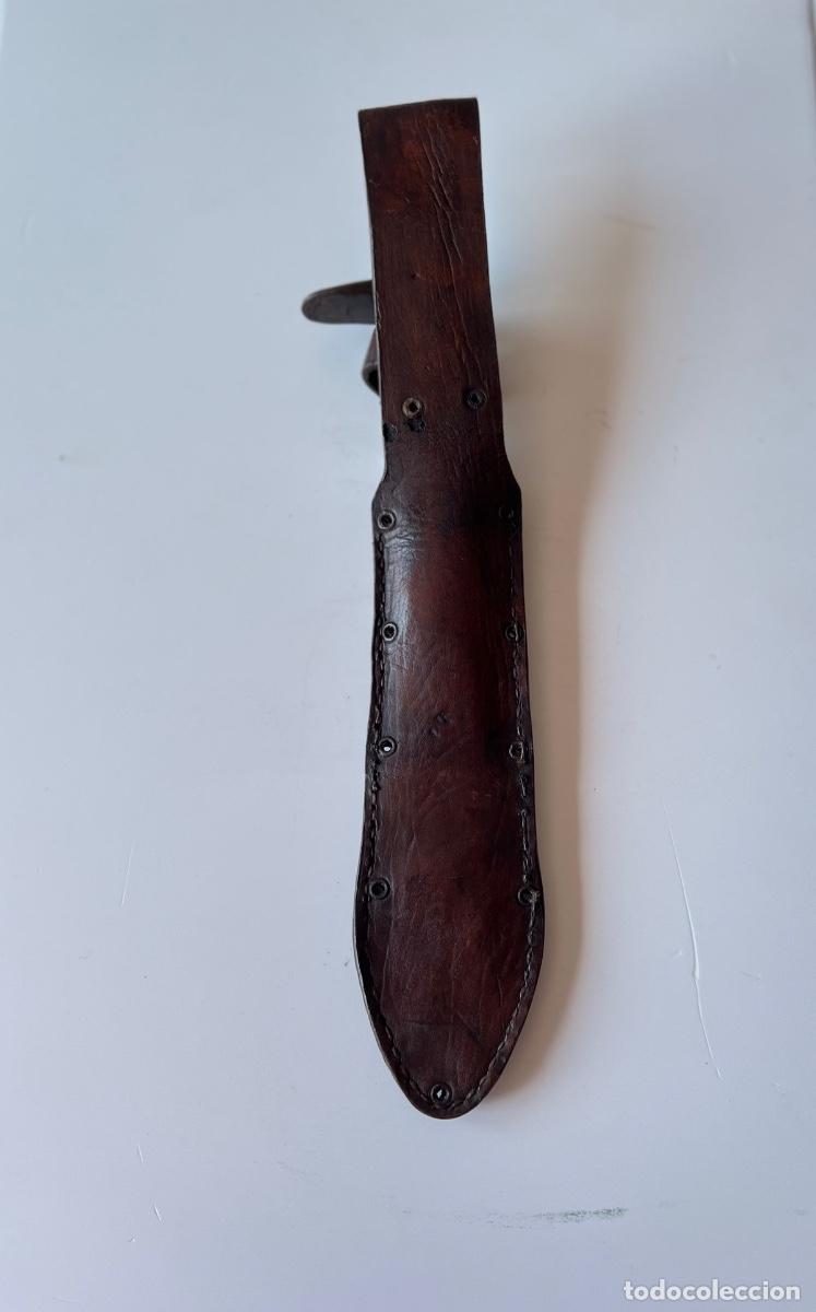 Militaria: Pu&ntilde;al 30 cm con funda de cuero - Foto 4