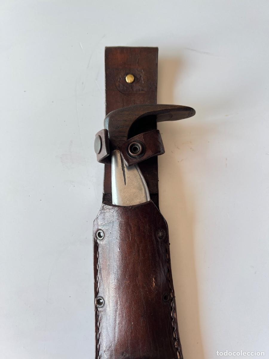 Militaria: Pu&ntilde;al 30 cm con funda de cuero - Foto 5