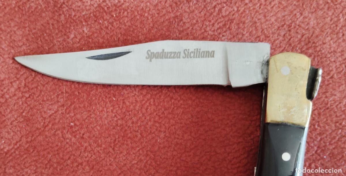 Militaria: NAVAJA SICILIANA. - SPADUZZA SICILIANA - MANGO CUERNO .ENVIO CERTIFICADO INCLUIDO