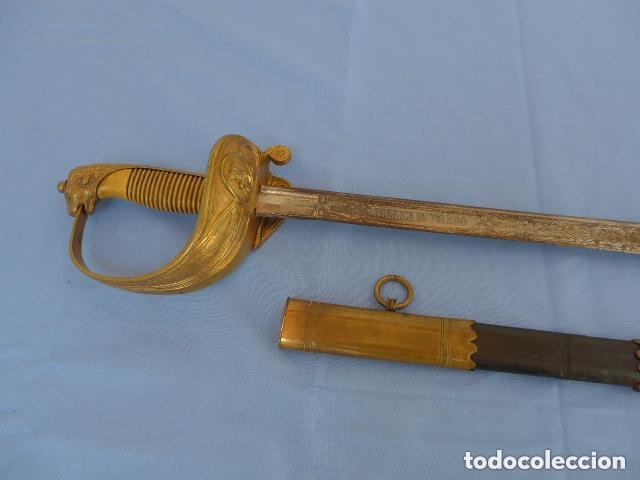 Militaria: Antigua espada de marina republicana, con funda, original. Republica y Guerra civil.
