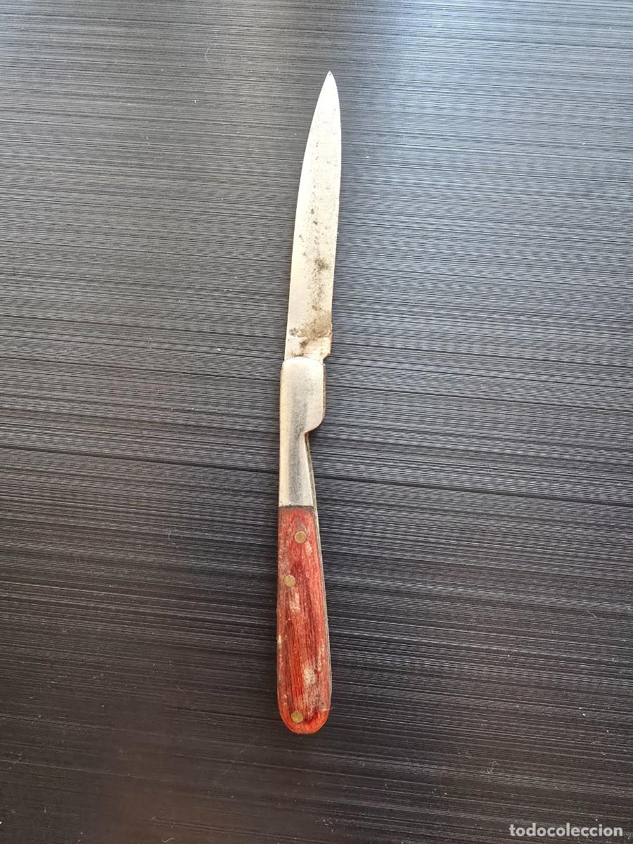 Militaria: navaja bolsillo estilete cuchillo plegable arma blanca herramienta corte