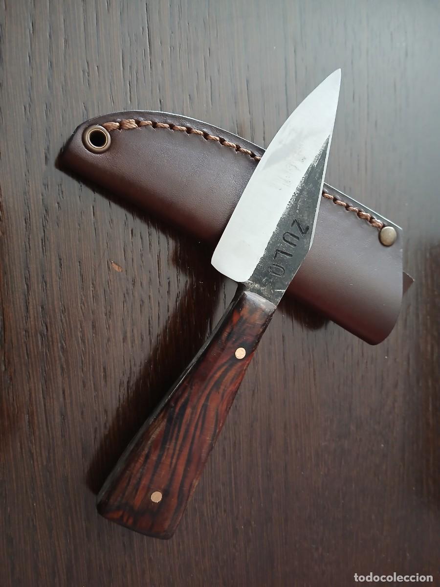 Militaria: Cuchillo artesano ZULOKNIVES hunter skinner caza monte militar funda cuero navaja bushcraft madera