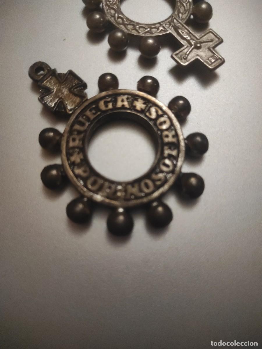 Militaria: Rosario mariano pieza religiosa popular, probablemente de finales del siglo XIX a mediados del XX
