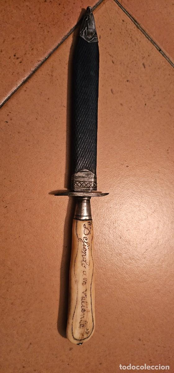 Militaria: Preciosa daga espa&ntilde;ola cob leyenda siglo XIX