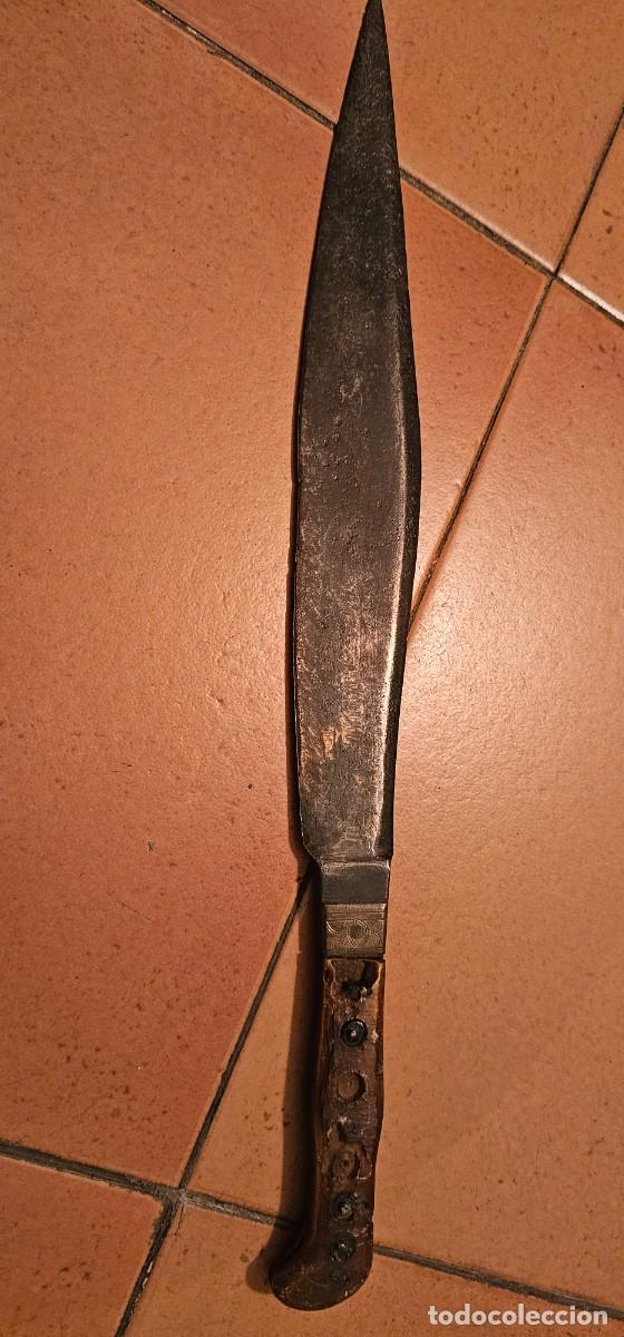 Militaria: Espectacular gran cuchillo espa&ntilde;ol siglo XIX