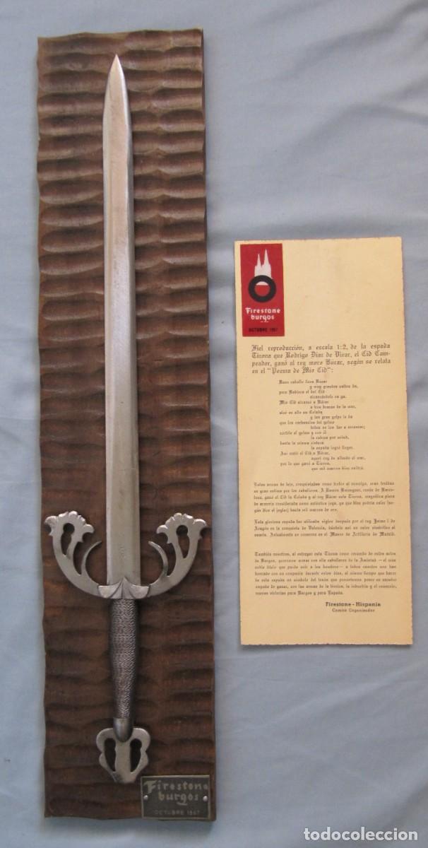 Militaria: Espada Tizona del Cid (Escala 1:2) - Firestone Burgos (Octubre 1967) - &iexcl;&iexcl;&iexcl;Con folleto original!!!