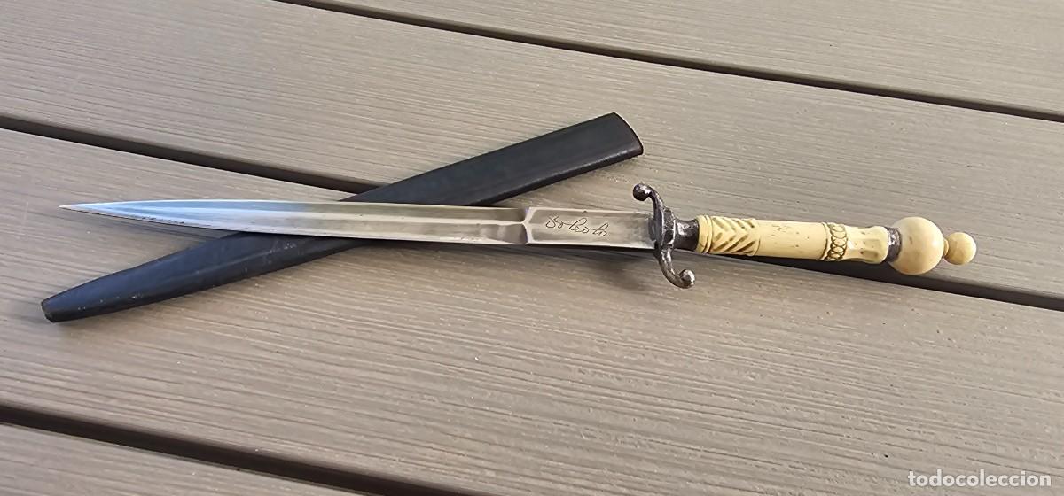 Militaria: Preciosa daga lujo siglo XIX firmada