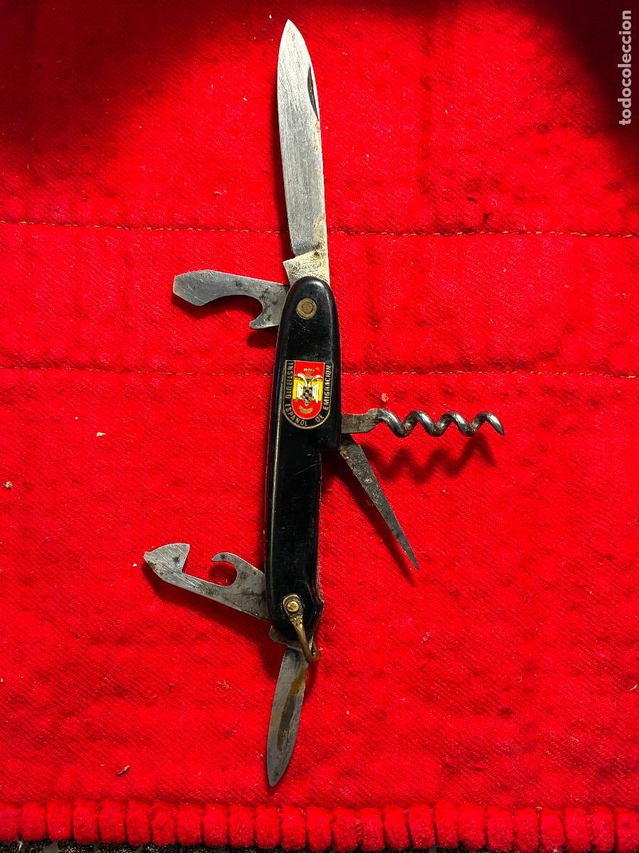 Militaria: Navaja multiusos Pay&aacute; escudo instituto espa&ntilde;ol inmigracion OJE a&ntilde;os 50 60 abierta 15 cm epoca franco