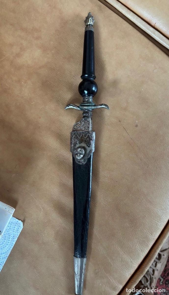 Militaria: Bayoneta taco estilete Italia Espa&ntilde;a plata