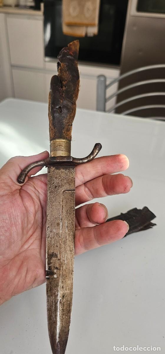Militaria: antiguo cuchillo de caza - Foto 3