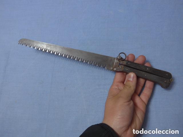 Militaria: Antigua gran navaja militar de sierra, original y rara