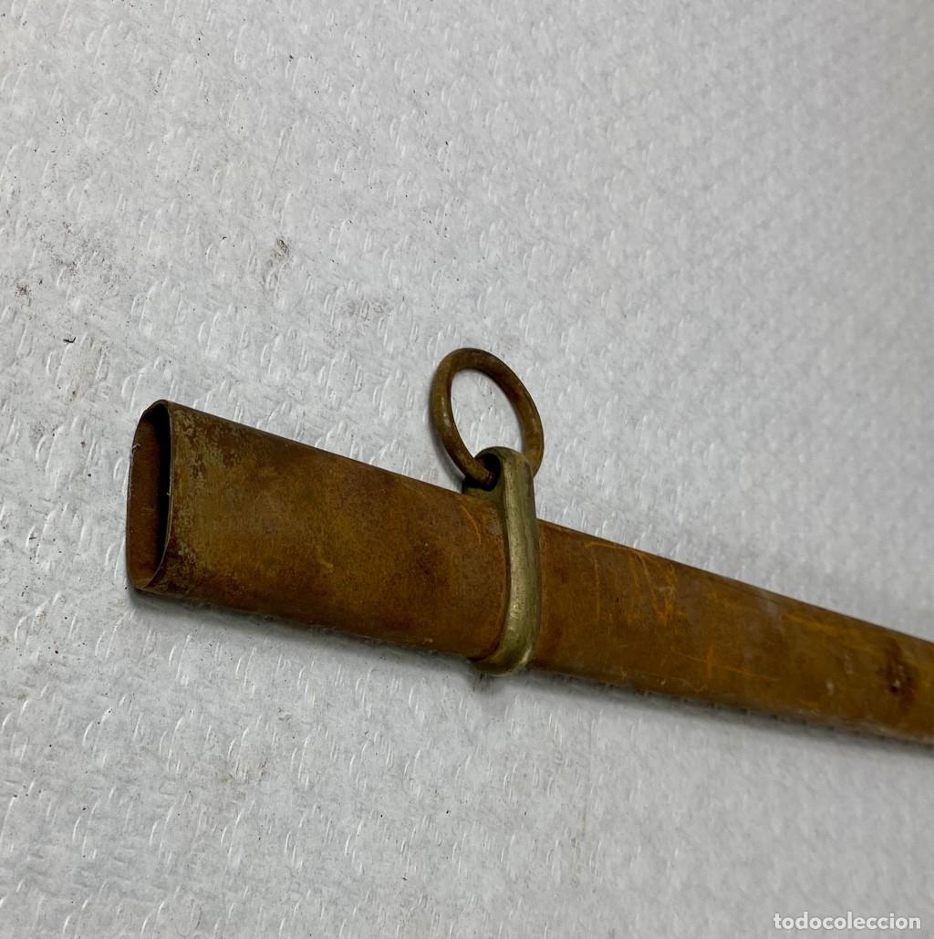 Militaria: VAINA de espada en acero niquelado Siglo XIX o incios del XX Original 80,1cm