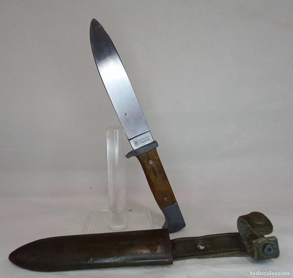 Militaria: ANTIGUO CUCHILLO MILITAR ALEMAN DE COMBATE O TRINCHERA DE LA WW2 CON FUNDA METALICA