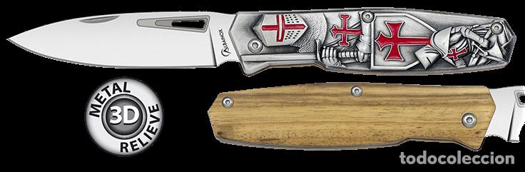 Militaria: Navaja Albainox templaria zamak madera 25334