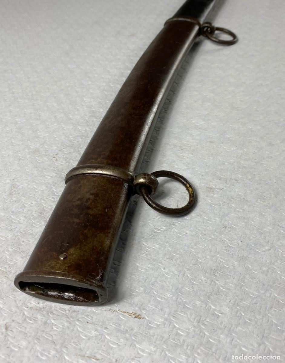 Militaria: VAINA de espada en acero inicios Siglo XIX Original 74cm Oficial Guerra de Independencia