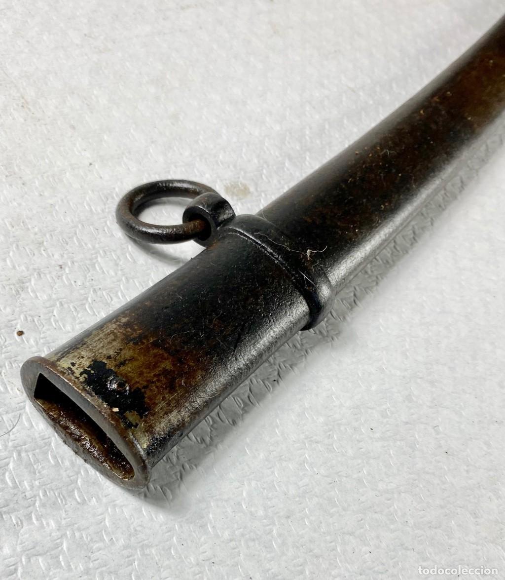 Militaria: VAINA de espada en acero inicios Siglo XIX Original 94,5cm