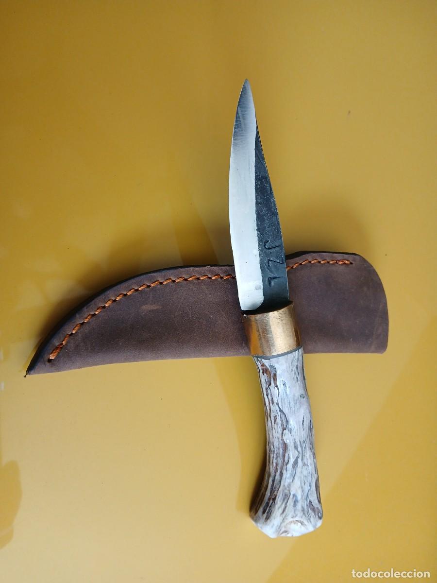 Militaria: Cuchillo artesano ZULOKNIVES puukko caza militar setas monte bushcraft funda cuero navaja