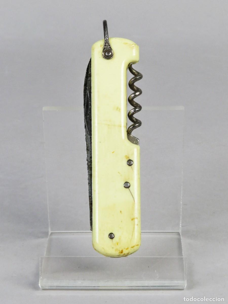 Militaria: Navaja multiusos PAYA IBI cachas color crema siglo XX