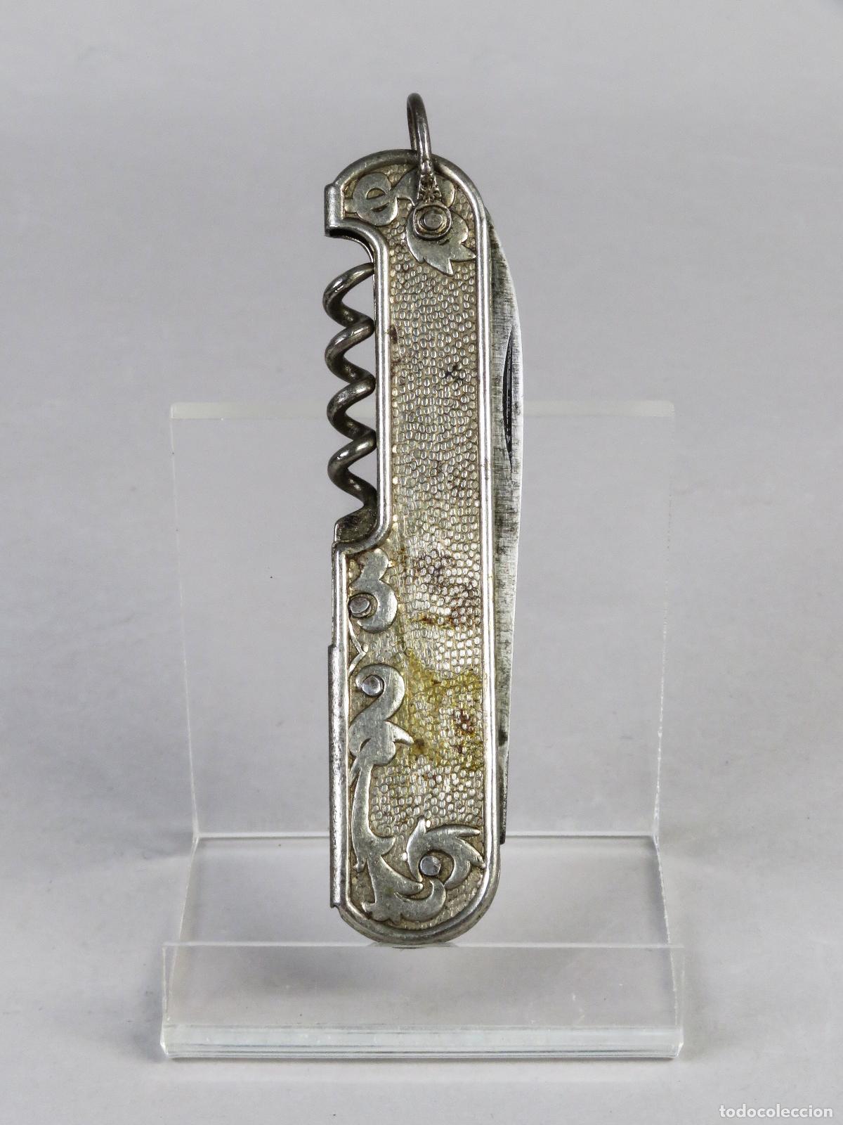Militaria: Navaja multiusos PAYA IBI con decoraci&oacute;n floral y sacacorchos a&ntilde;os 30 o 40