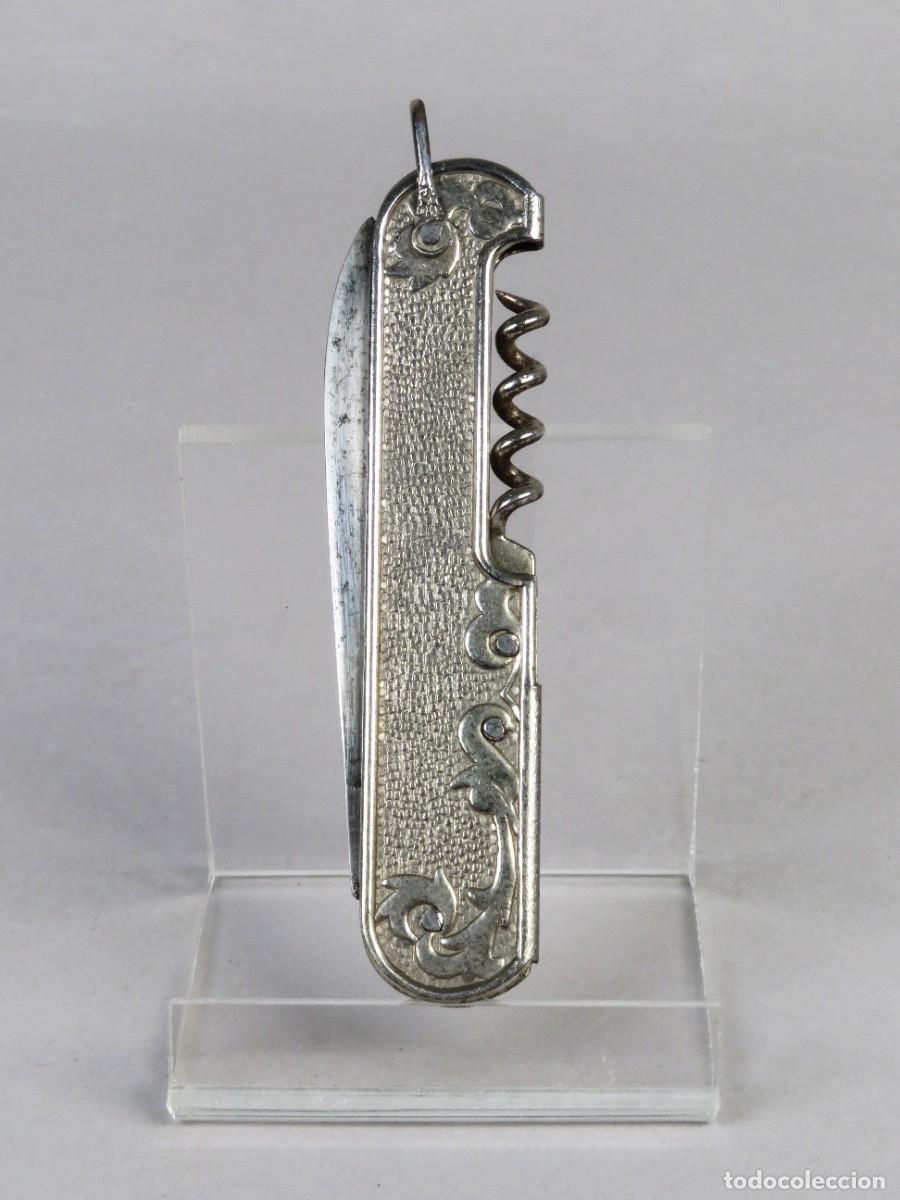Militaria: Navaja multiusos PAYA IBI con decoraci&oacute;n floral y sacacorchos a&ntilde;os 30 o 40