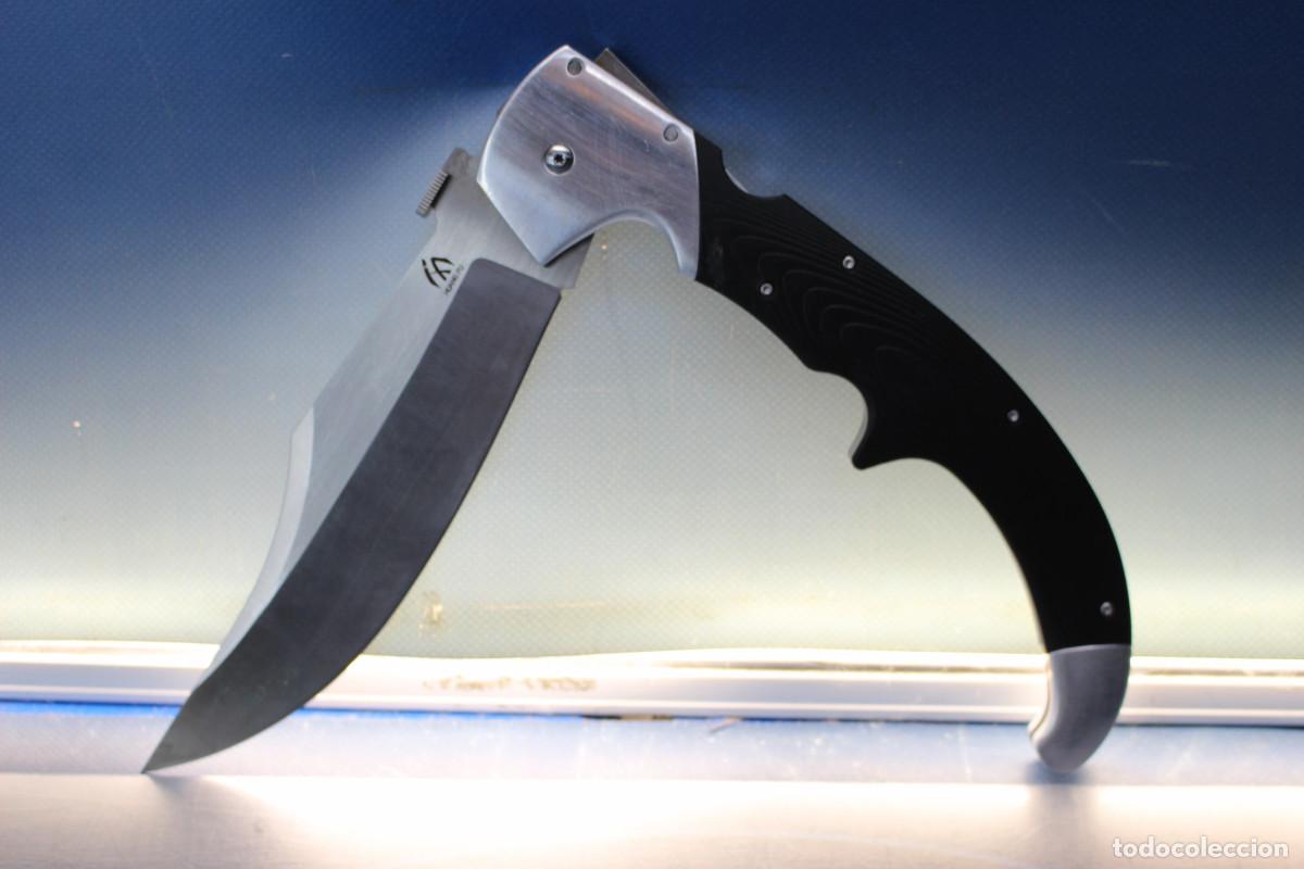 Militaria: Navaja, cuchillo plegable XL Huang Fu S35V, acero inoxidable de alto rendimiento.