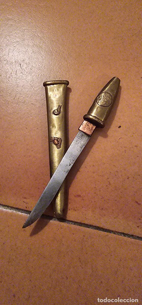 Militaria: Preciosa peque&ntilde;a daga oriental dama antigua