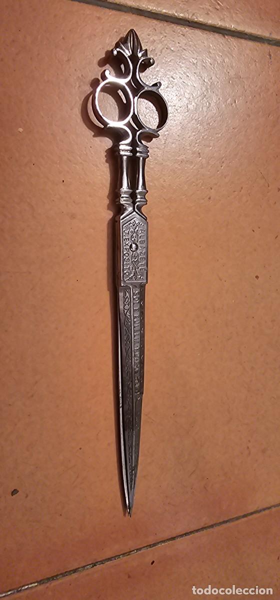 Militaria: Importantes tijeras Albacete firmadas