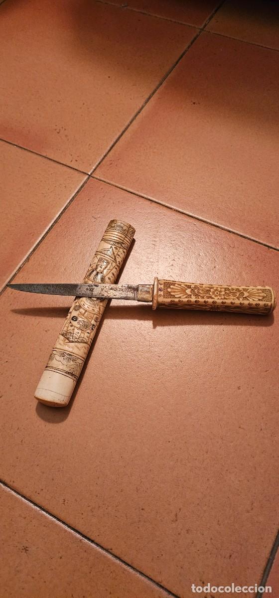 Militaria: Daga japonesa hueso o similar antigua