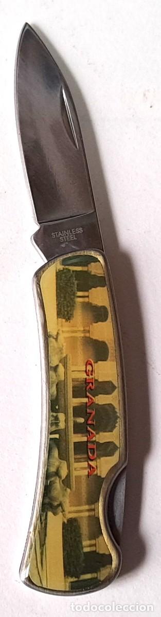 Militaria: SOUVENIR DE GRANADA, NAVAJA PEQUE&Ntilde;A PEGABLE CON IMAGEN EN EL MANGO. NAVASOU-05 ,10