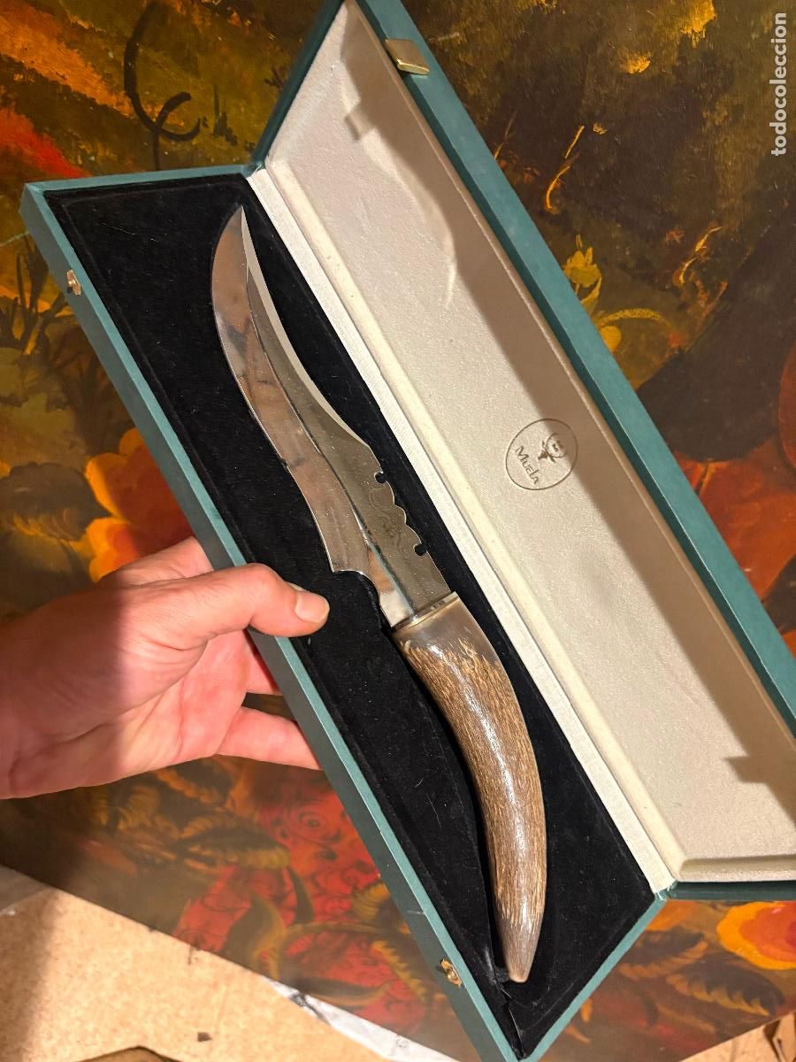 Militaria: Cuchillo nuevo a estrenar estilo bowie gran tama&ntilde;o Muela b&uacute;falo Ver fotos