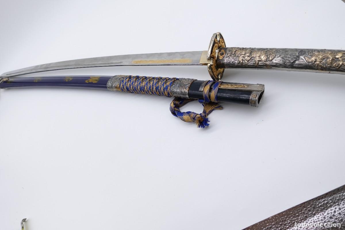 Militaria: KATANA JAPONESA DECORATIVA CON VAINA LABRADA Y DETALLES ORNAMENTALES CHINA JAPON