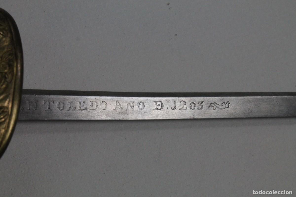 Militaria: ESPADA DE ESTRIBO ESPA&Ntilde;A 1800 HOJA TOLEDO A&Ntilde;O 1203