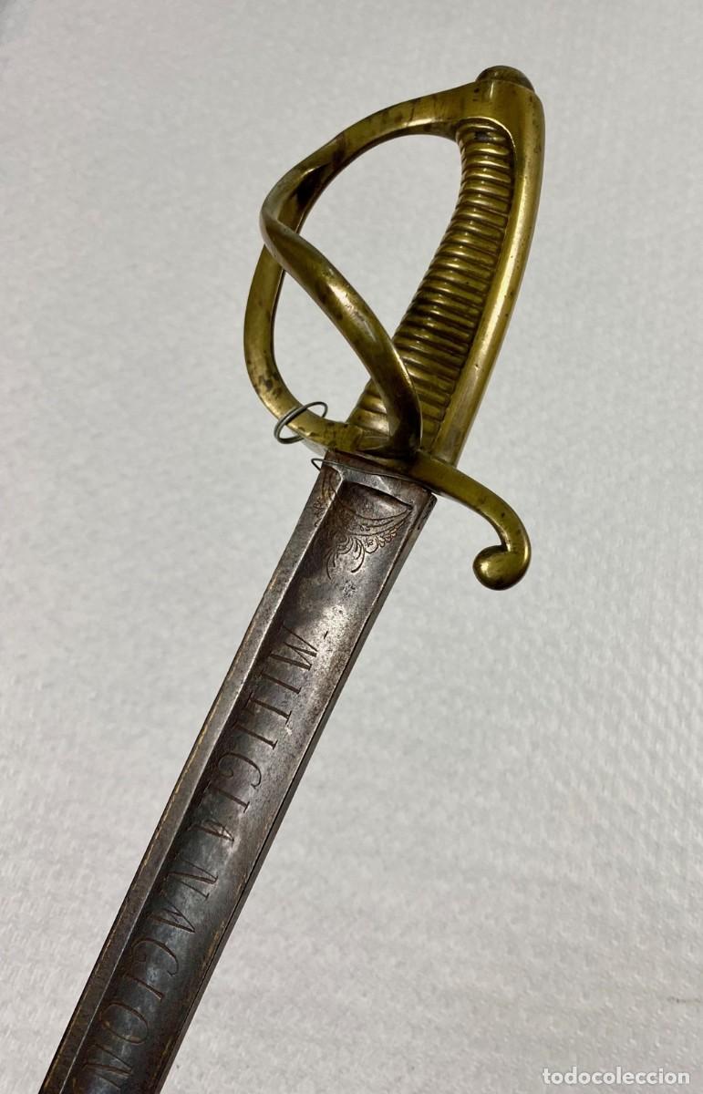 Militaria: Sable de Oficial de la Milicia Nacional en los a&ntilde;os 1820-23 MILICIA NACIONAL LOCAL / CONSTITUCION O
