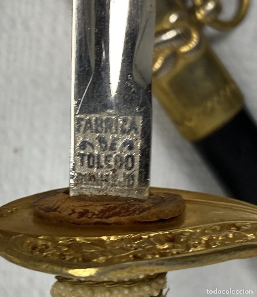 Militaria: MINIATURA ABRECARTAS SABLE ARMADA ESPA&Ntilde;OLA TOLEDO BERMEJO