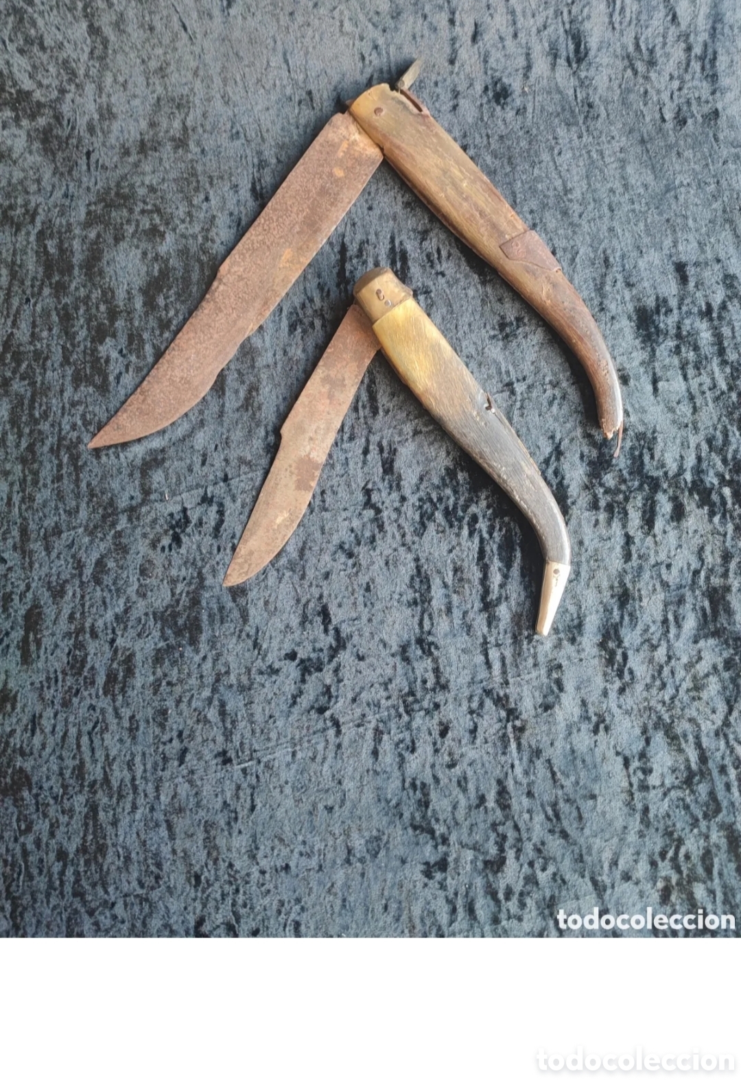 Militaria: 2 ANTIGUAS NAVAJAS DE ALBACETE DE ASTA GRAN TAMA&Ntilde;O ENTRE 40 Y 54 CM PARA RESTAURAR
