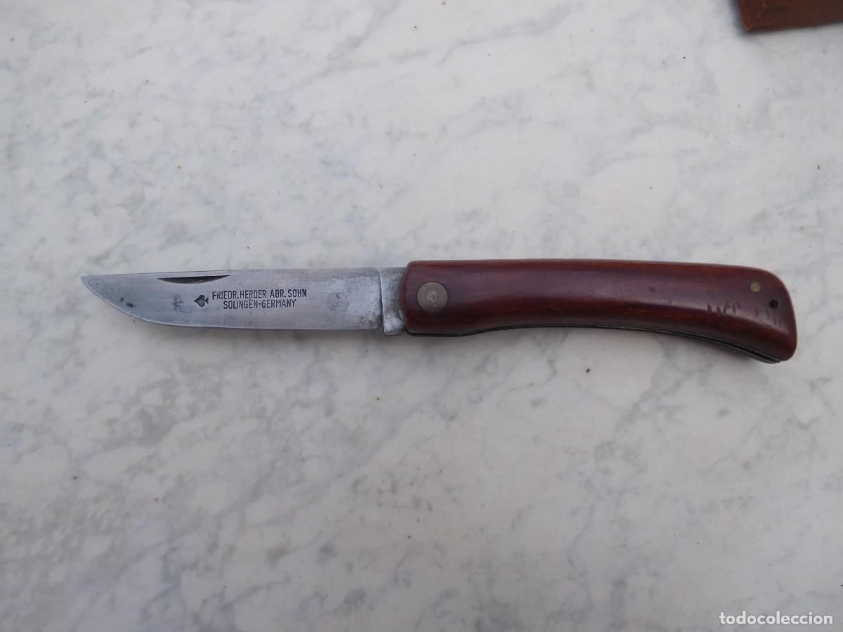 Military Antiques: Navaja Friedr. Herder Abr. Sohn. Solingen Germany sello as de picas