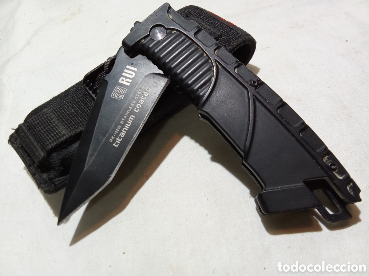 Militaria: NAVAJA DE TITANIO RUI EN FUNDA
