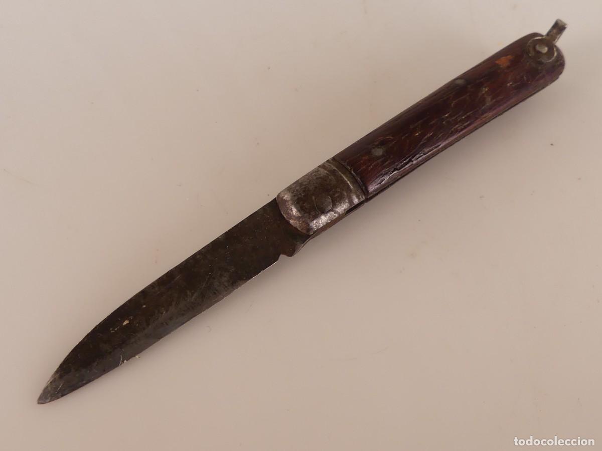 Militaria: NAVAJA CACHAS DE MADERA OBJETO DE COLECCI&Oacute;N