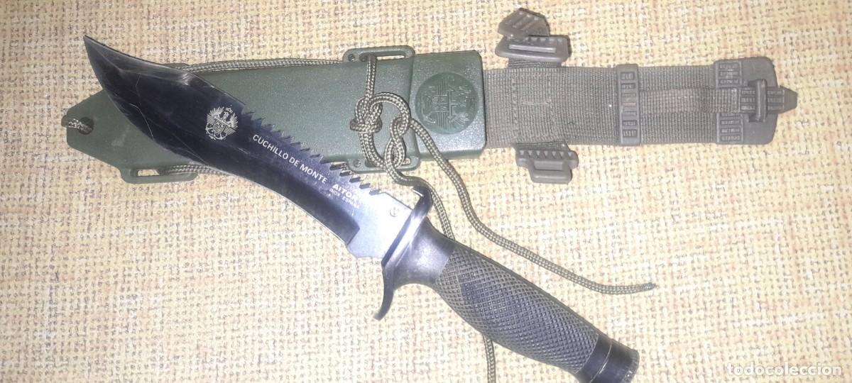 Militaria: Cuchillo Aitor Oso Negro escudo interej&eacute;rcito