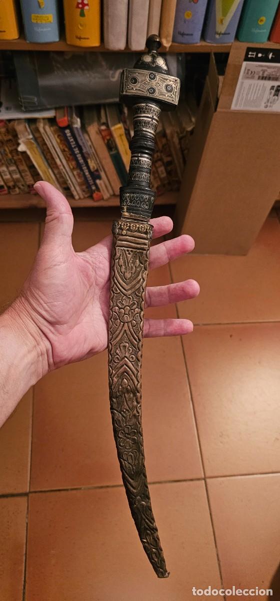 Militaria: Importante daga grande tuareg muy trabajada antigua
