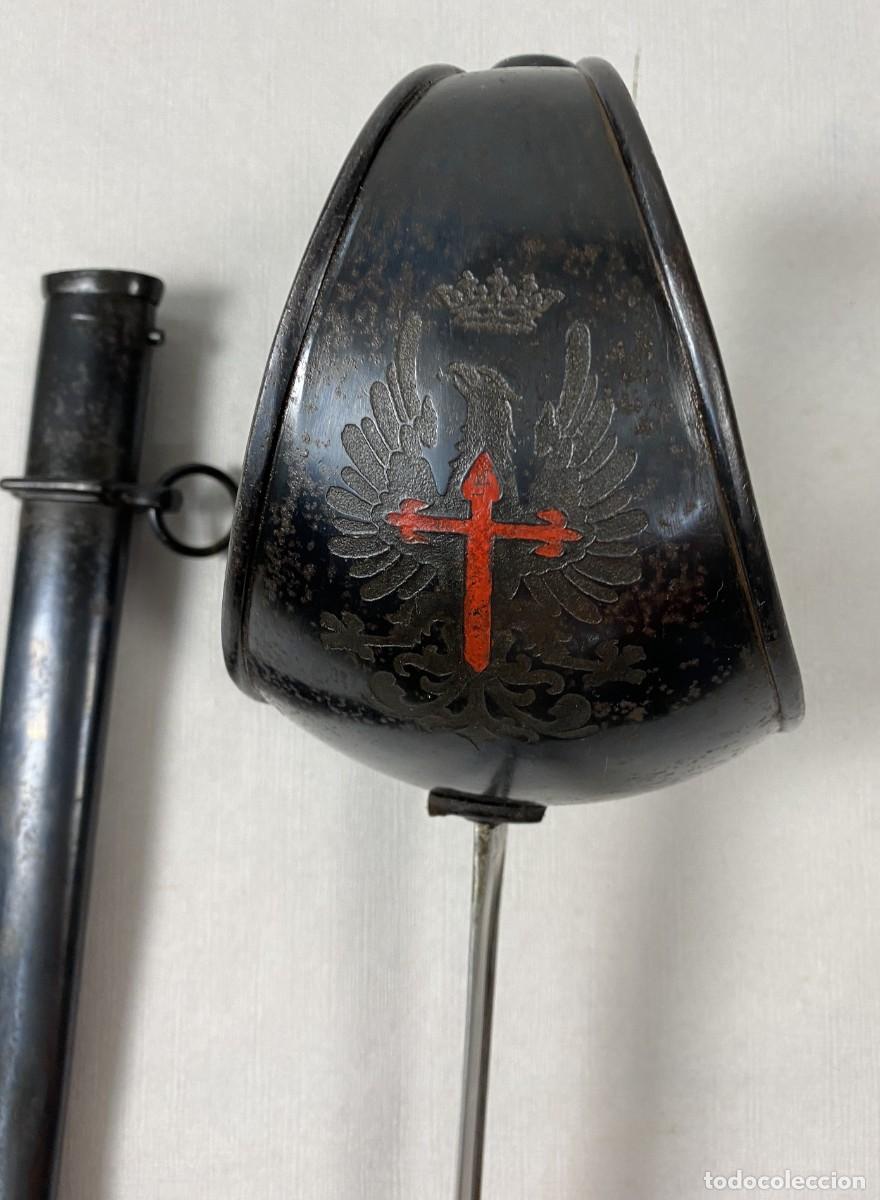 Militaria: Espada Espa&ntilde;ola modelo Puerto Seguro modelo 1908 para oficial de Caballer&iacute;a &Aacute;guila de San Juan R43AR