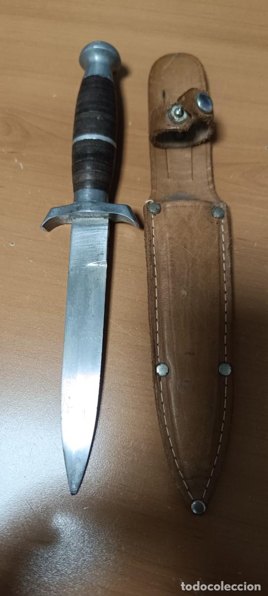 Military Antiques: ANTIGUO CUCHILLO DE CACERIA, PONE EN HOJA PAT. INOX, CAZA,