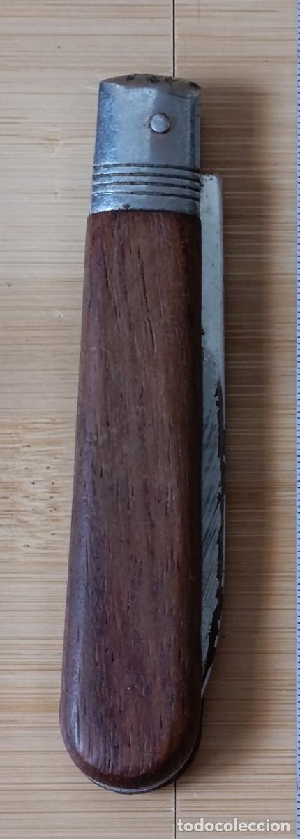 Military Antiques: Navaja de Electricista / Campa&ntilde;a - Cachas de Madera y Muesca Pelacables