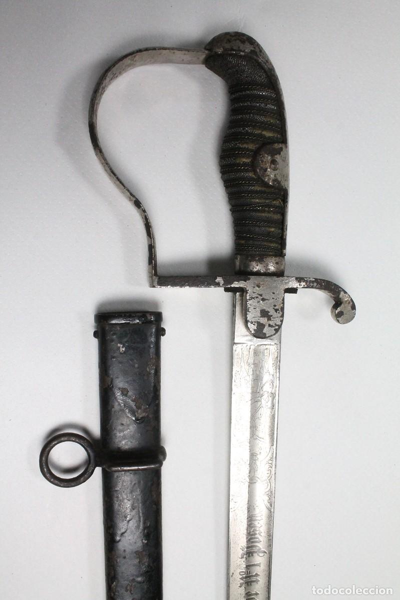 Militaria: ESPADA ALEMANIA OFICIAL DE CABALLER&Iacute;A PRUSIANA GRABADA K&Ouml;NIGS JAGER XU PFERDE N&ordm;1 POSEN