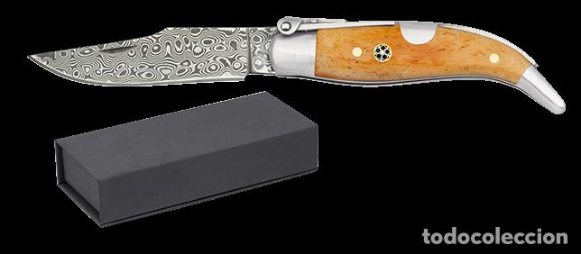 Militaria: NAVAJA N&ordm;00 TEJA hueso naranja. damasco 6.5 CM 01880