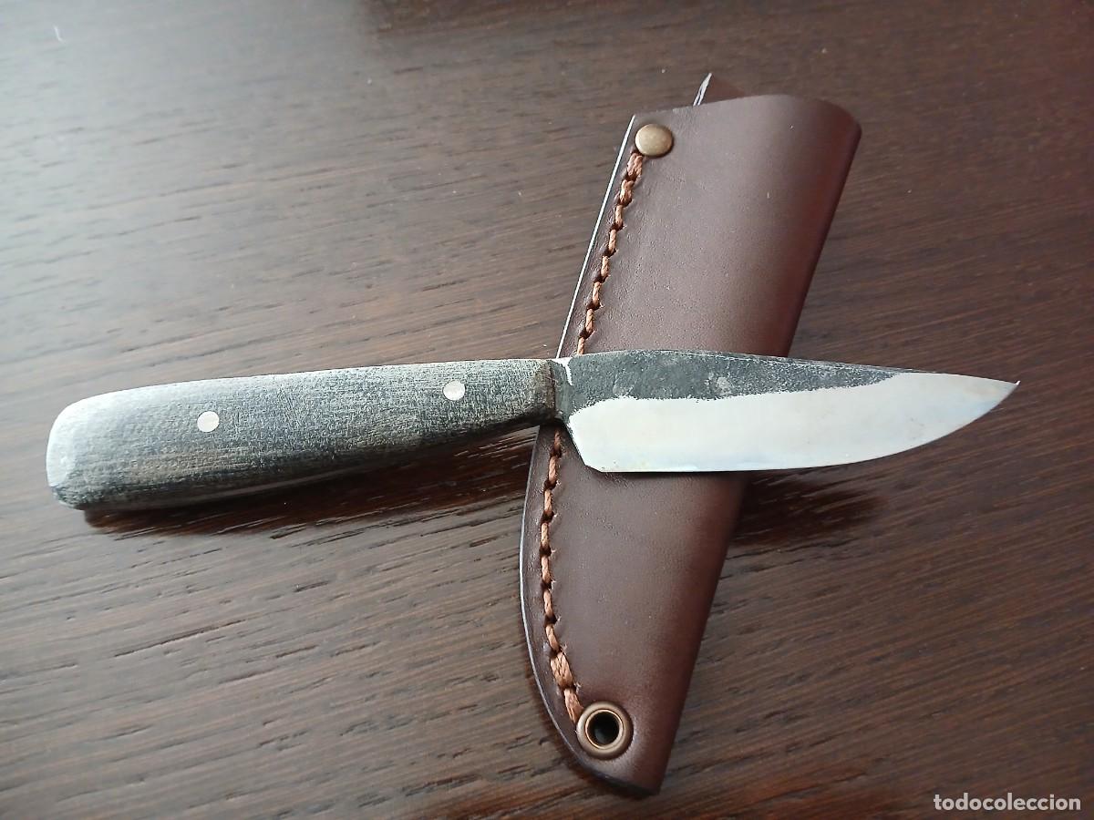 Militaria: Cuchillo artesano ZULOKNIVES micarta hunter skinner caza monte tactico militar navaja funda cuero cu