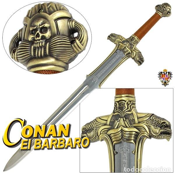 Militaria: ESPADA CONAN ATLANTEAN CONAN EL BARBARO + SOPORTE. 100 CMS ** GRABAMOS LA HOJA