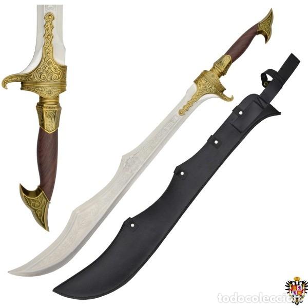 Militaria: ESPADA ARABE KABILA + FUNDA. 90 CMS ** GRABAMOS LA HOJA