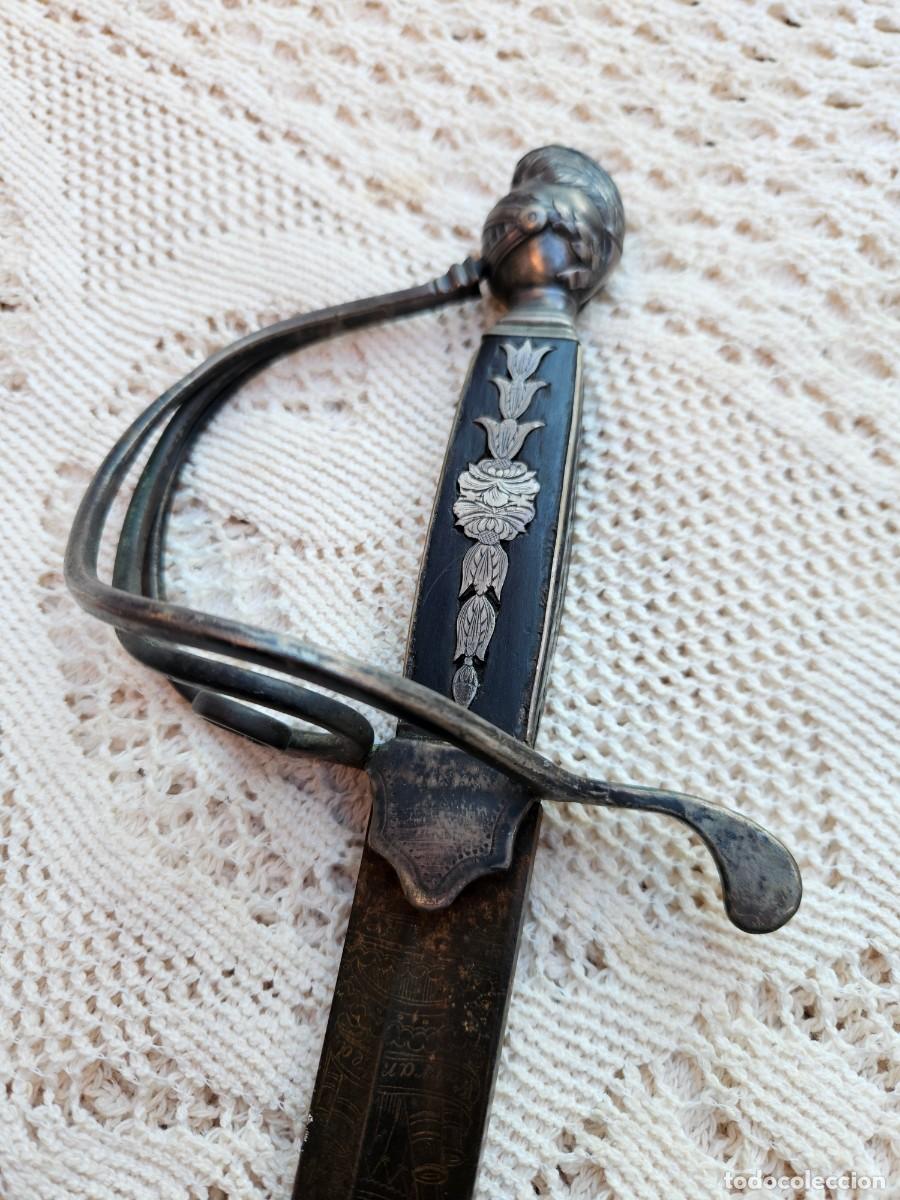 Militaria: ESPADA BRITANICA DE OFICIAL, EPOCA DE GUERRAS NAPOLEONICAS, &uml;WARRANTED&uml; EN LA HOJA, 88 CM