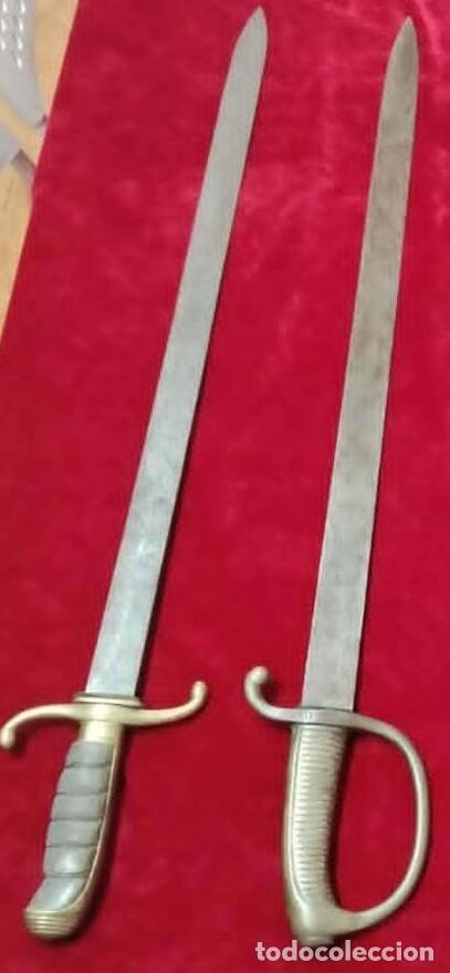 Militaria: 2 espadas, de policia e francesa